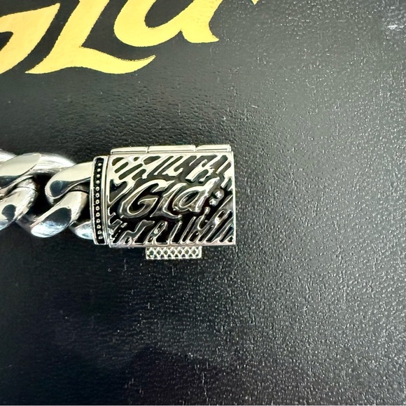 GLD Signature Cuban in White Gold- 12mm Chain Necklace 16 inches long Christmas - Picture 6 of 11